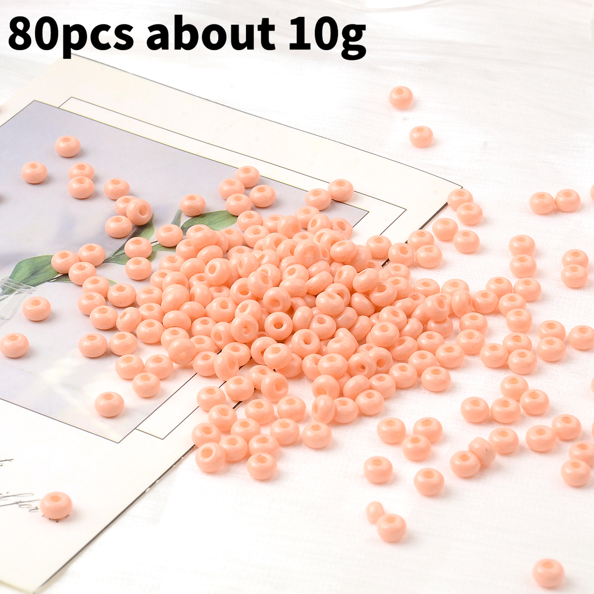 80pcs Glass Seed Beads & Mini Tube Spacer Beads